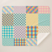 patchwork: naadloze textielachtergrond sherpa deken (Voorkant (horizontaal))
