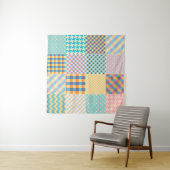 patchwork: naadloze textielachtergrond wandkleed (In Situ (horizontaal))