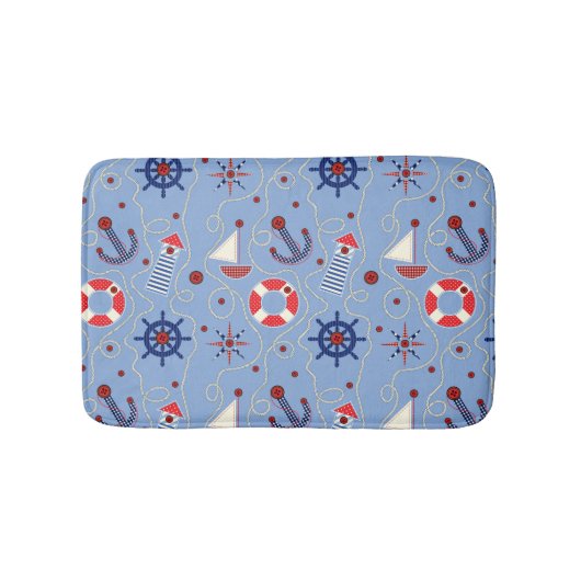 Patchwork Nautisch ontwerp Badmat (Voorkant)