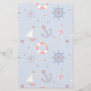 Patchwork Nautisch ontwerp Briefpapier