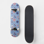 Patchwork Nautisch ontwerp Skateboard (Voorkant)