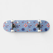 Patchwork Nautisch ontwerp Skateboard (Horizontaal)