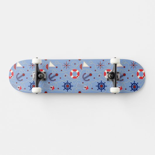 Patchwork Nautisch ontwerp Skateboard (Horizontaal)