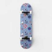 Patchwork Nautisch ontwerp Skateboard (Voorkant)