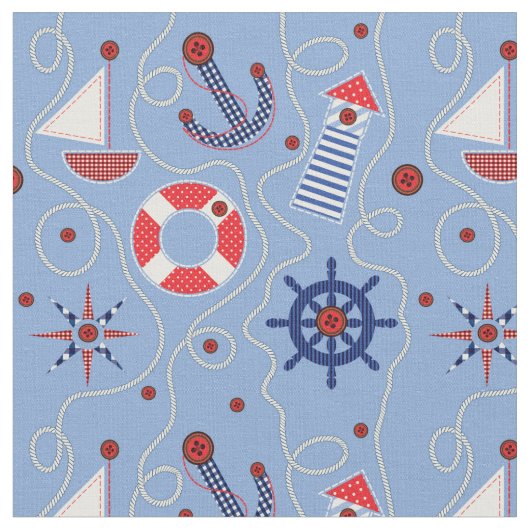Patchwork Nautisch ontwerp Stof (Close Up)
