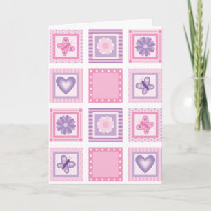 Patchwork Nieuwe Baby Meisje Kaart