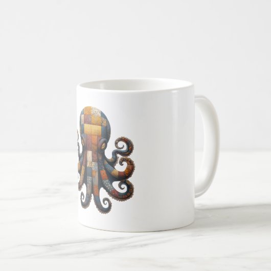 Patchwork Octopus Mug (Devant droit)