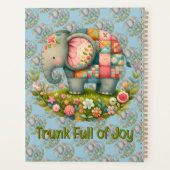 Patchwork Olifant Bloemrijke Weide Charme Planner (Achterkant)