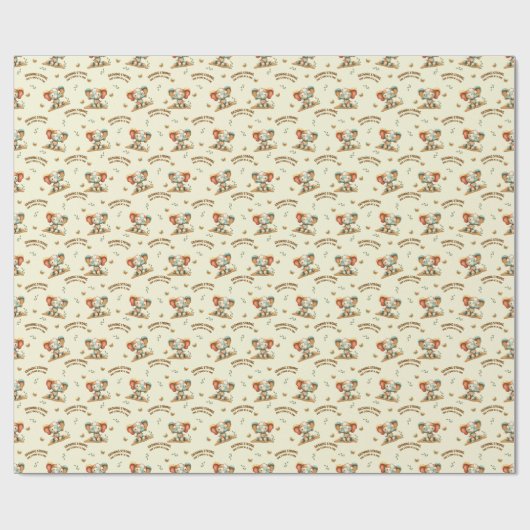 Patchwork Olifant “Sterk Groeiend Cadeaupapier (Vlak)