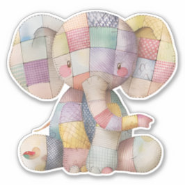 Patchwork olifant Sticker