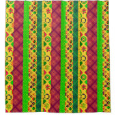 Patchwork-ornamentelijnen vrezen de textielboho vi douchegordijn (Voorkant)