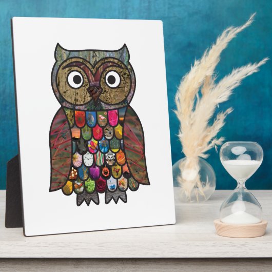 Patchwork Owl Fotoplaat (Zijkant)