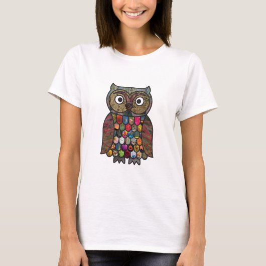 Patchwork Owl T-shirt (Voorkant)
