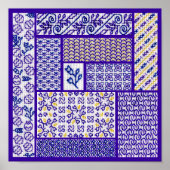 Patchwork Paars Poster (Voorkant)