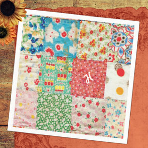  patchwork-papier Napkins Servetten
