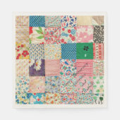  patchwork-papier Napkins Servetten (Voorkant)
