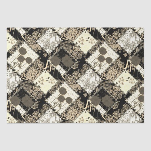 Patchwork patchwork quilt handgemaakte folk ethno tissuepapier (Voorkant)