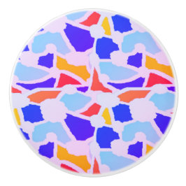 PATCHWORK PATRONEN GEMENGDE KLEUREN KERAMISCHE KNOP