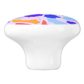 PATCHWORK PATRONEN GEMENGDE KLEUREN KERAMISCHE KNOP (Zijkant)