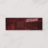 Patchwork Patroon, Patchwork Background, Red Mini Visitekaartje (Achterkant)