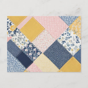 Patchwork Patterned Retro  Afbeelding Briefkaart