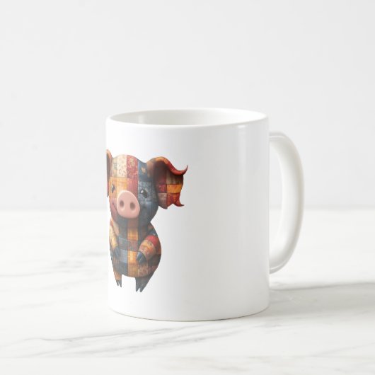 Patchwork Pig Mug (Devant droit)