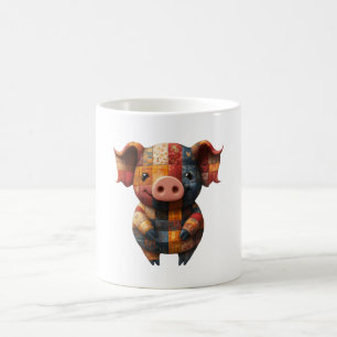 Patchwork Pig Mug