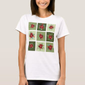 Patchwork Poinsettias T-shirt (Voorkant)