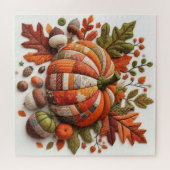 Patchwork pompoenpuzzel legpuzzel (Horizontaal)