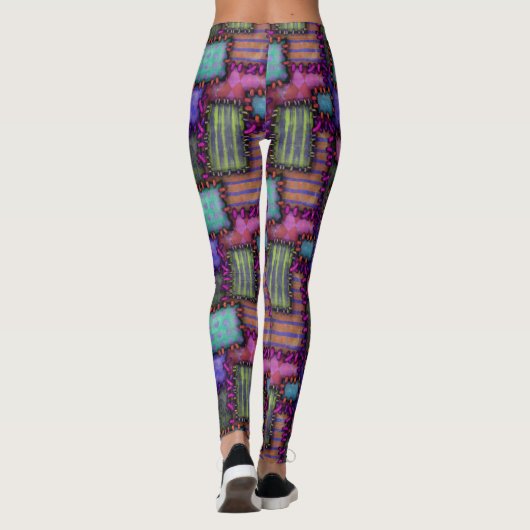 Patchwork poppenkostuum Leggings (Achterkant)