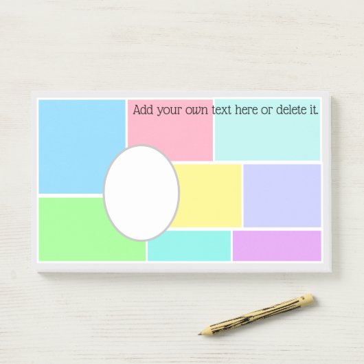 Patchwork Post-It personnalisable (Sur un bureau)
