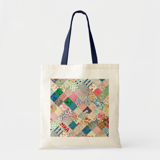  Patchwork Print Canvas tas (Voorkant)
