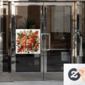 Patchwork Pumpkin Window Cling Raamsticker (Kantoordeur)