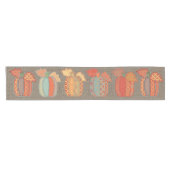 Patchwork Pumpkins op Faux Burlap Table Runner Korte Tafelloper (Horizontaal)