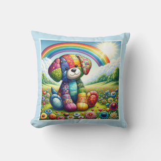 Patchwork Pup Paradise Kussen