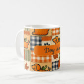 Patchwork Pup Pompoen Hond Moeder Koffiemok (Voorkant links)