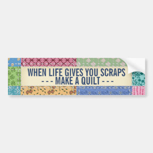 Patchwork Quilt Aangepaste prijsopgave Bumpersticker