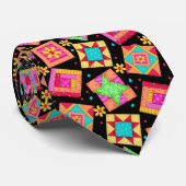 Patchwork Quilt Art Cravate hommes (Roulé)