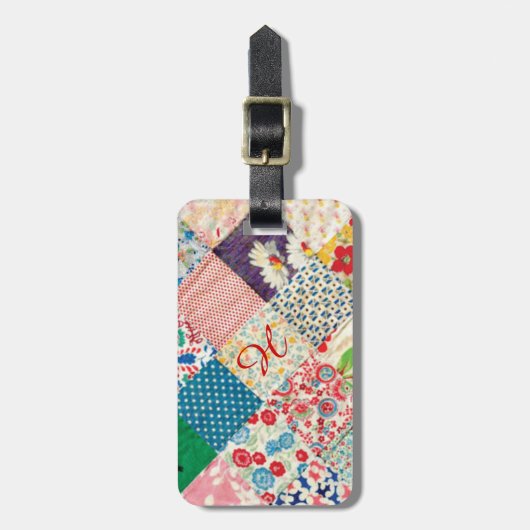  patchwork Quilt Bagagelabel (Voorkant verticaal)