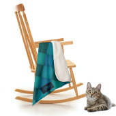 Patchwork Quilt - Blauwgroen / Turquoise - eigen i Sherpa Deken