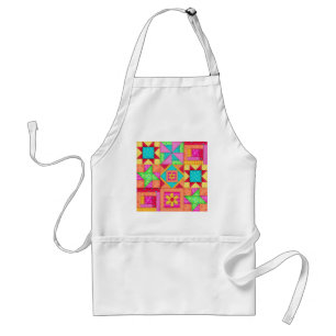 Patchwork Quilt Block Apron Standaard Schort