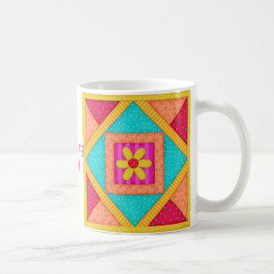 Patchwork Quilt Block "Quilt Nut" Mok