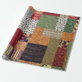 Patchwork Quilt Cadeaupapier (Uitgerold)