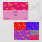 PATCHWORK QUILT CARTES DE VISITE - VALENTINES DESI (Devant / Derrière)