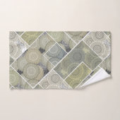 Patchwork quilt céramique cercles carreaux mandala (Serviette à main)