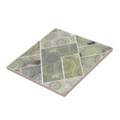 Patchwork quilt céramique cercles carreaux mandala (Côté)