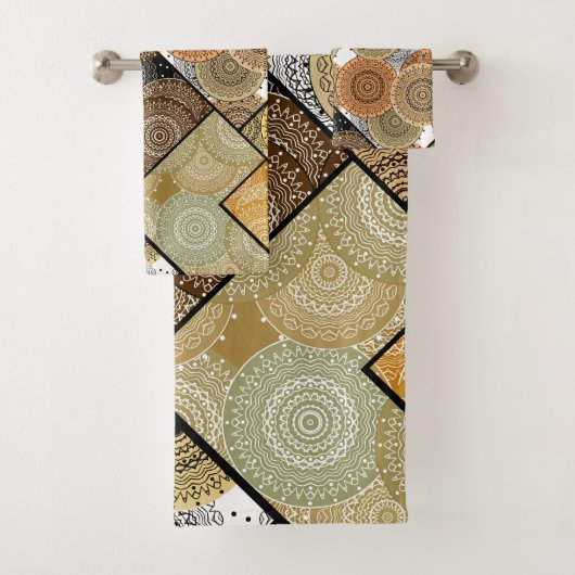 Patchwork quilt céramique cercles carreaux mandala (En situation)
