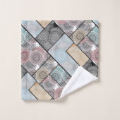 Patchwork quilt céramique cercles mandala pâte (Gant de toilette)