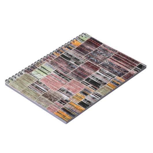 Patchwork Quilt Collage Naadloze Print. Notitieboek (Linkerzijde)