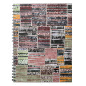 Patchwork Quilt Collage Naadloze Print. Notitieboek (Voorkant)
